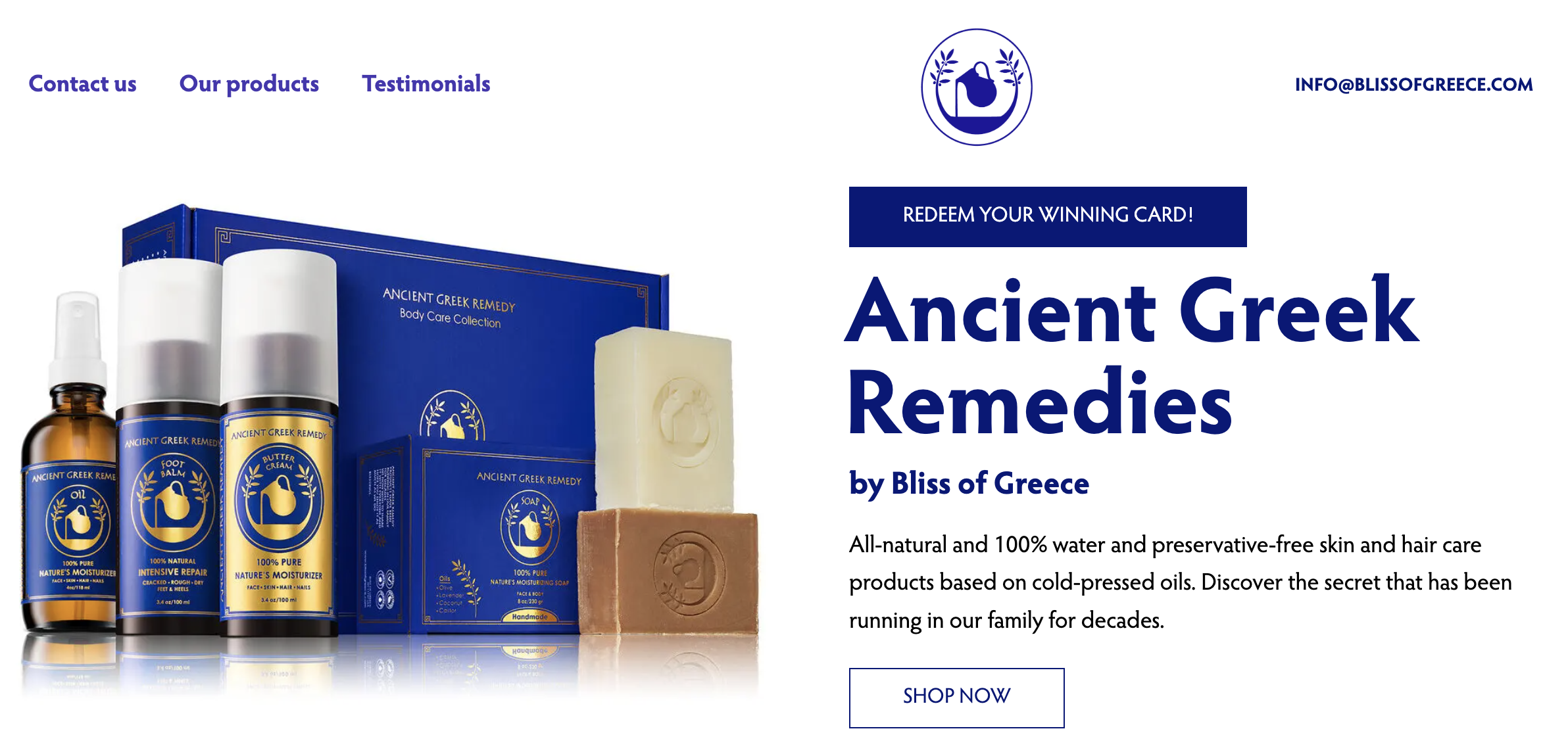 Bliss Of Greece homepage
